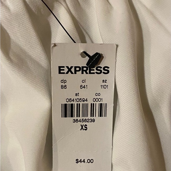 Express Ladies WHITE Skimming One Shoulder Draped Tank NWT Size XS - Picture 2 of 5